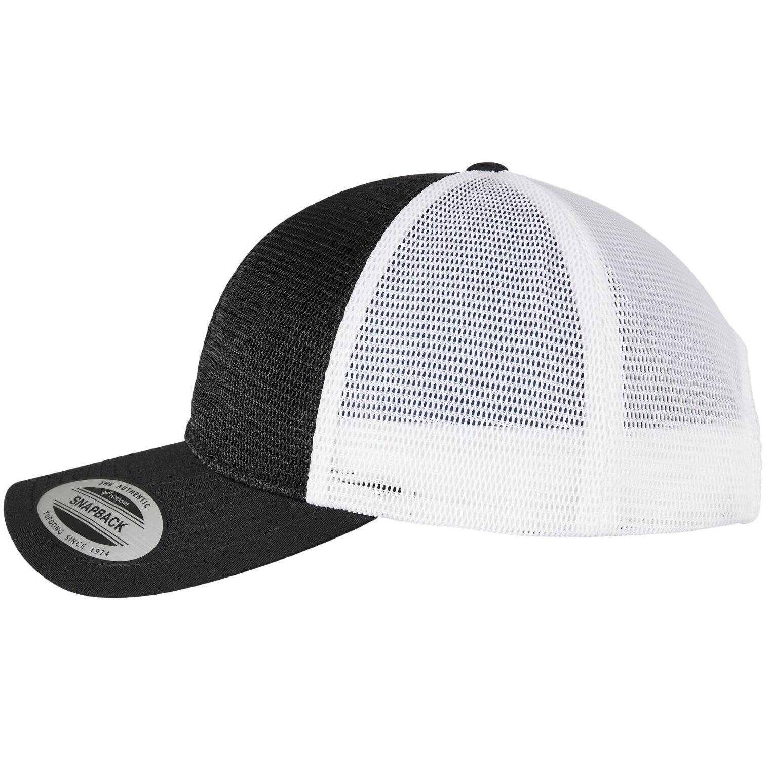 Unisex Adult 360 Omnimesh Mesh Two Tone Cap (Black/White) 3/3