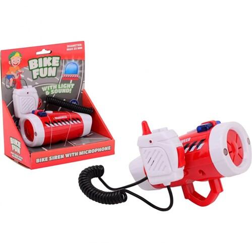 BIKEFUN Bike fun sirene/zwaailicht brandweer met microfoon