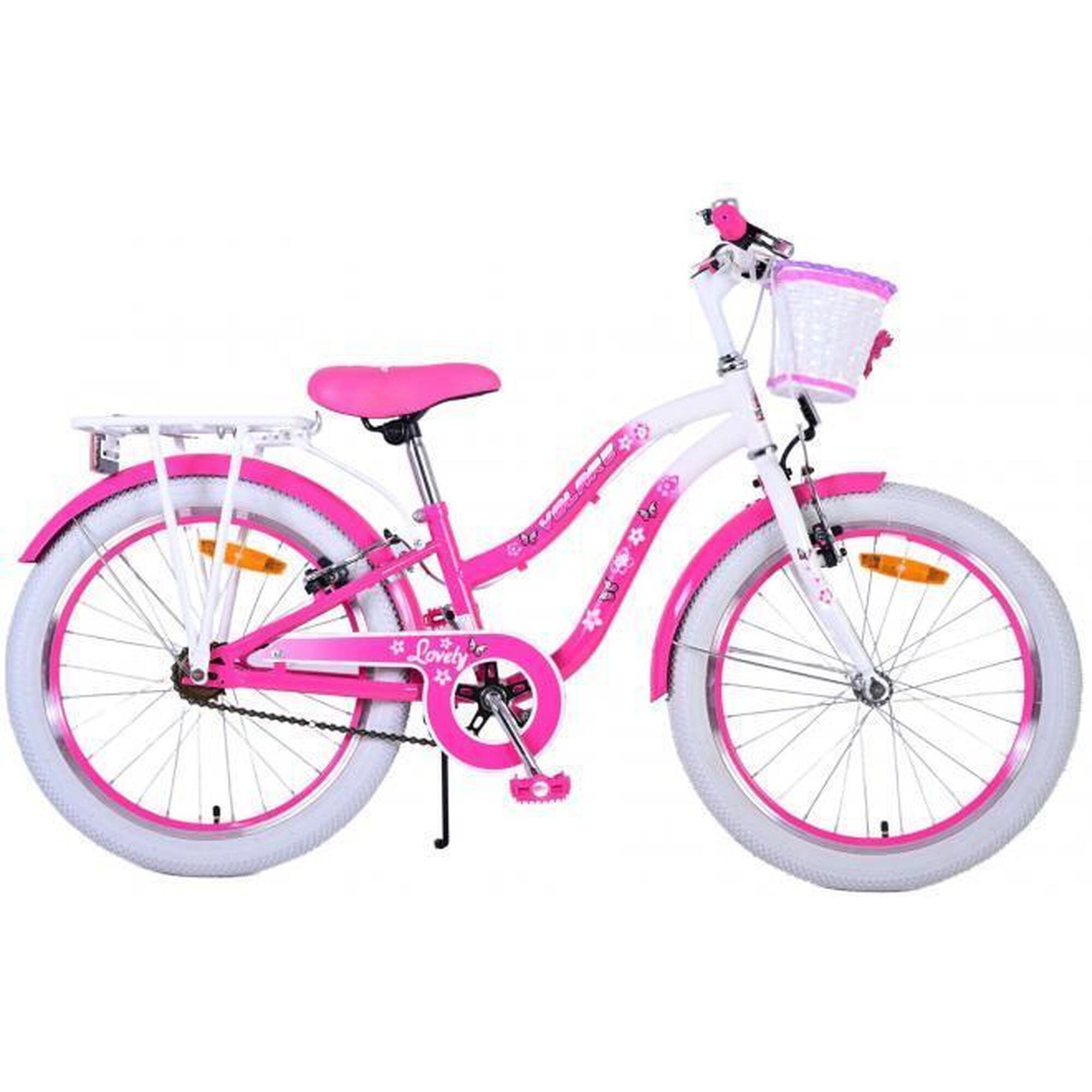 Volare le vélo pour enfants charmant - Girls - 20 pouces - rose - Freins à deux