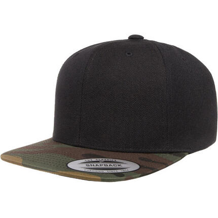 Casquette Camouflage Snapback Classique Adulte (Noir / Camouflage)