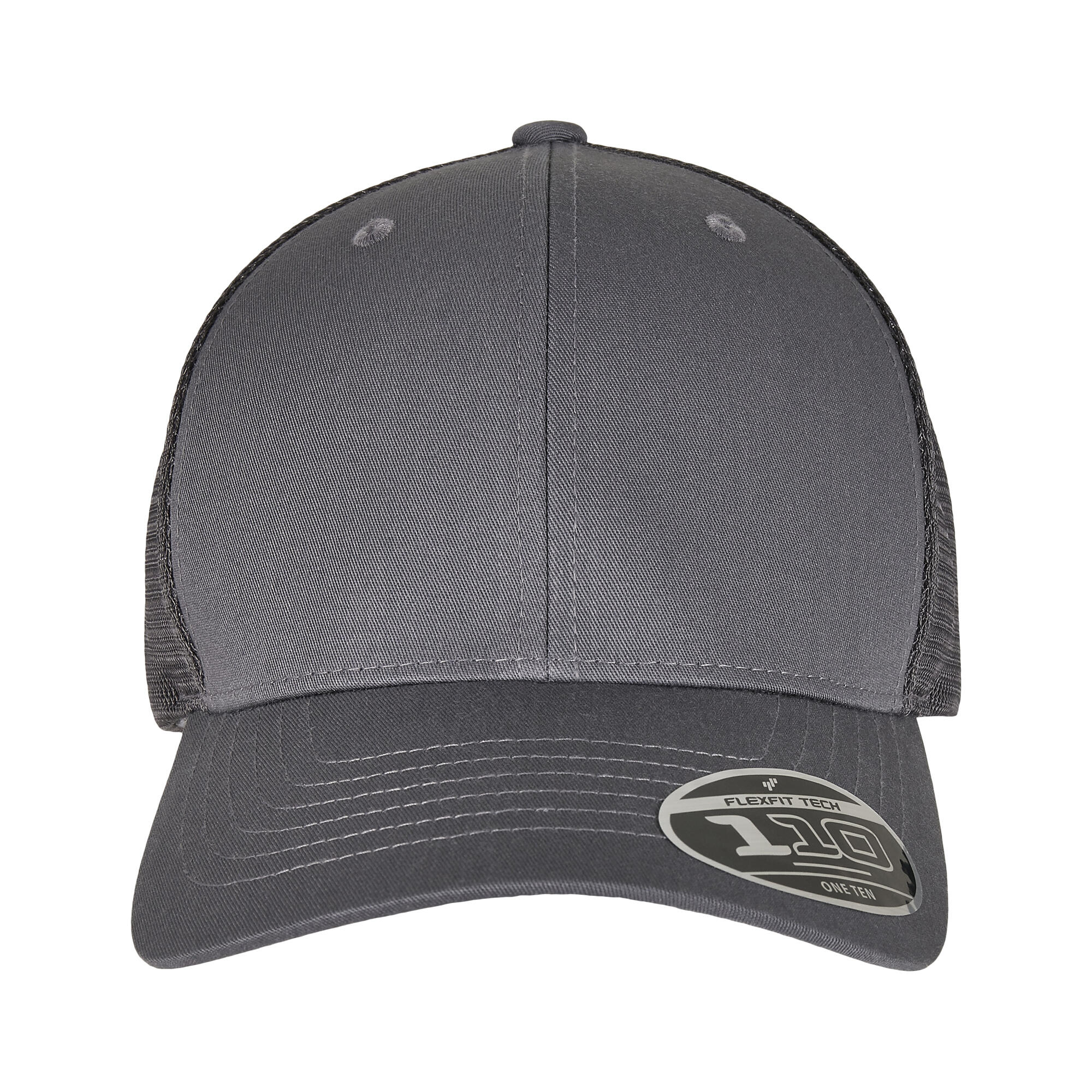 Cappellino Da Camionista Adulto Unisex Flexfit Grigio Melange 4/4