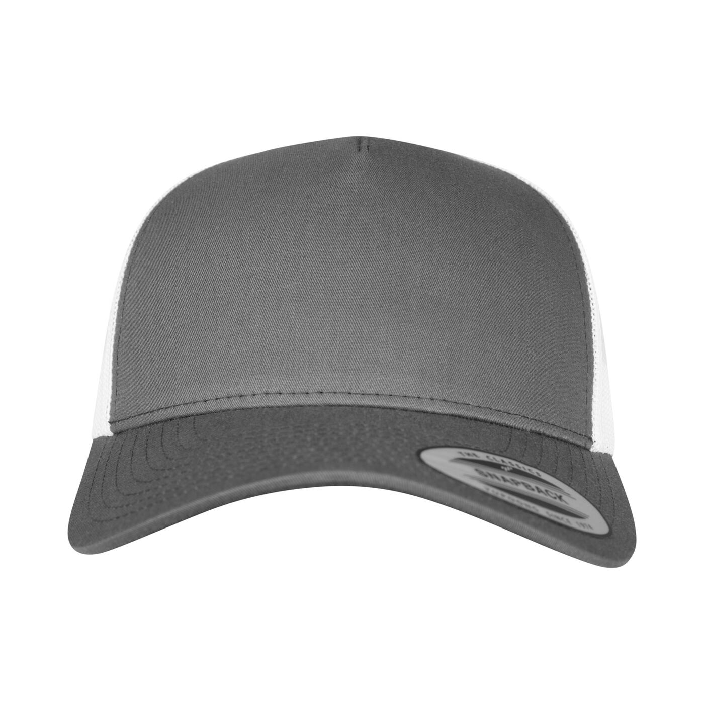 Unisex Adult Two Tone 5 Panel Trucker Cap (Charcoal/White) 4/4