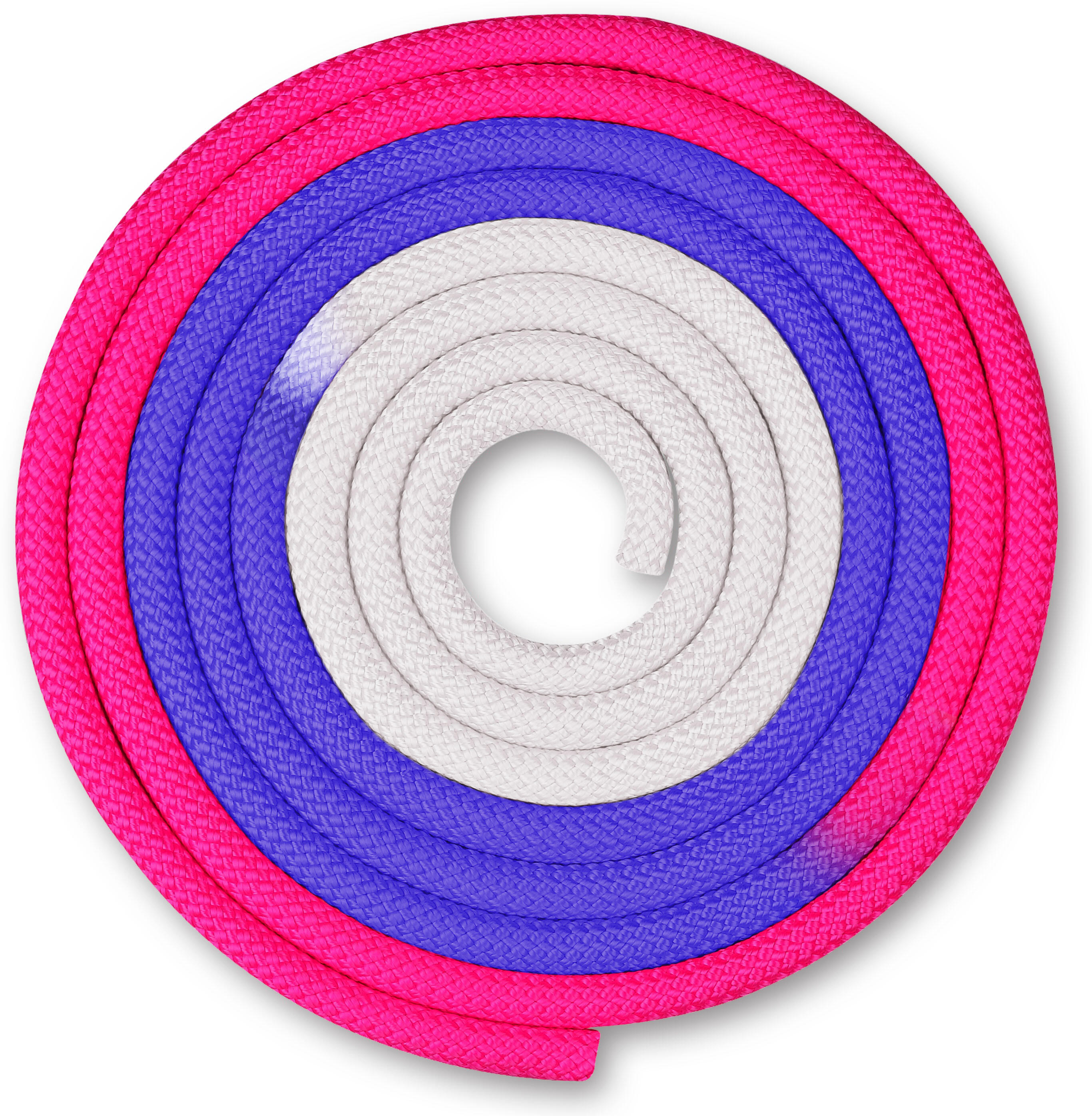 Corda de ginástica rítmica ponderada 165g indigo 3 m branco-roxo-cyclamen