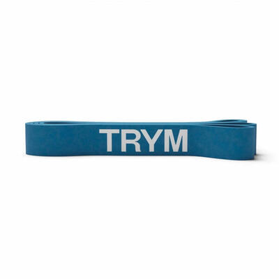Trym weerstandsband - resistance band - latex - 15.8 tot 38.5 kg - 32 mm - blauw