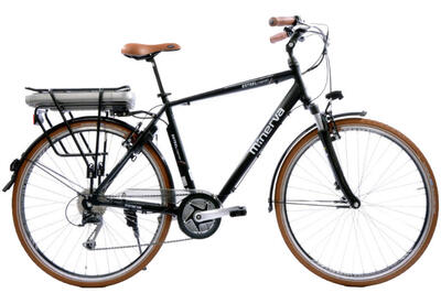 Minerva elektrische stadsfiets estrel 28 inch 53 cm heren 9v v-brakes zwart