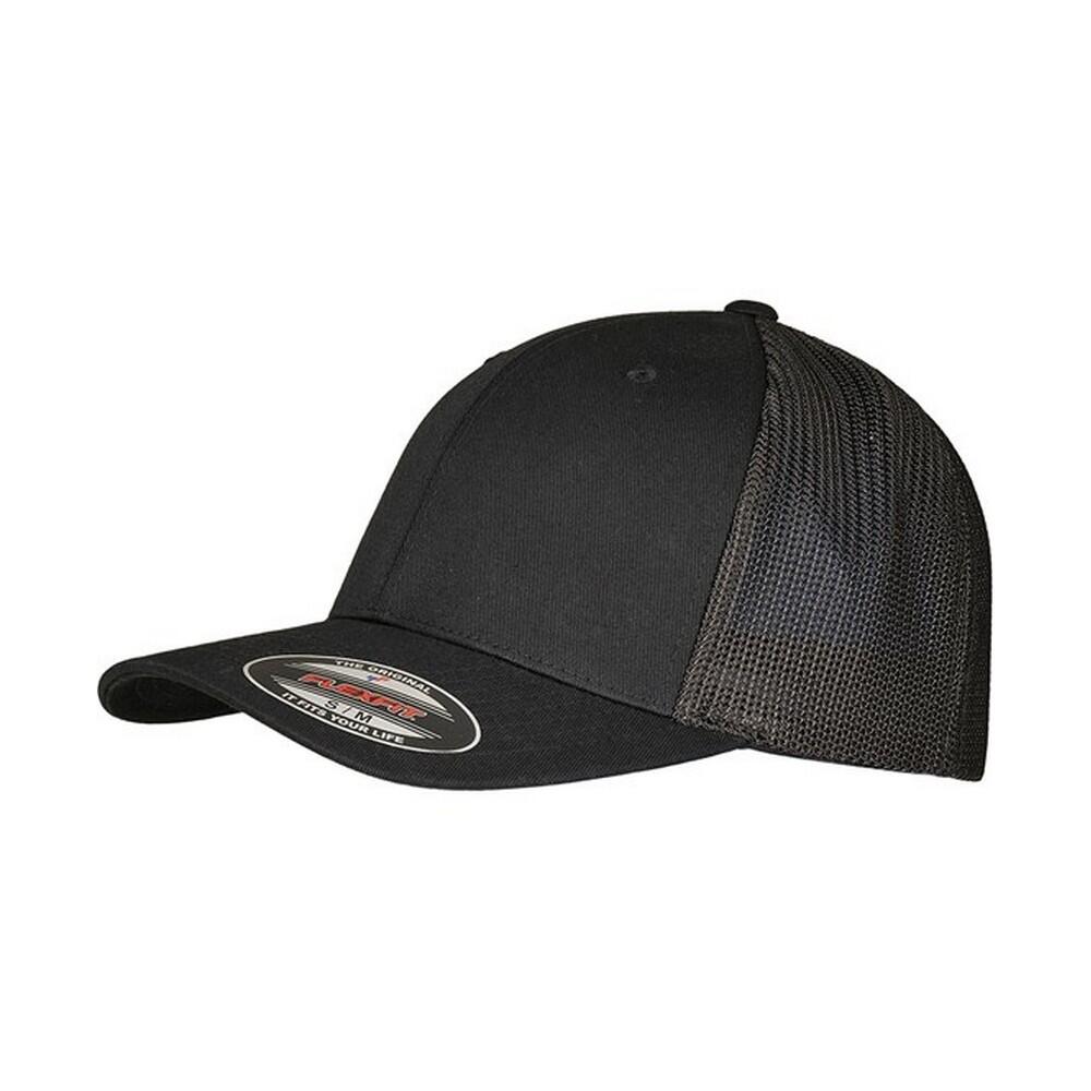 FLEXFIT Unisex Adult Mesh Recycled Trucker Cap (Black)