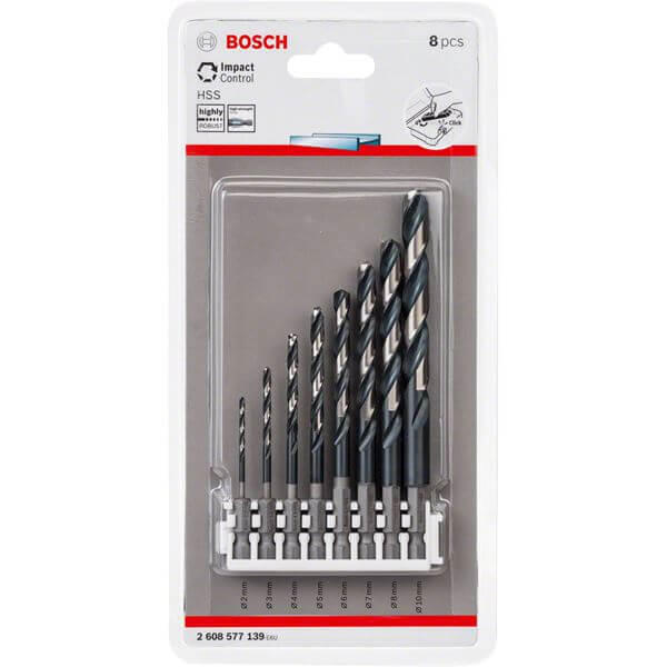 Bosch Prof Impact Control 8 pièces HSS Borenset 2/2