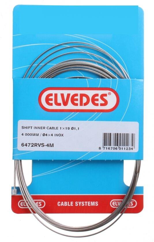 ELVEDES Versnellings binnenkabel rvs 4 meter 6472rvs-4m