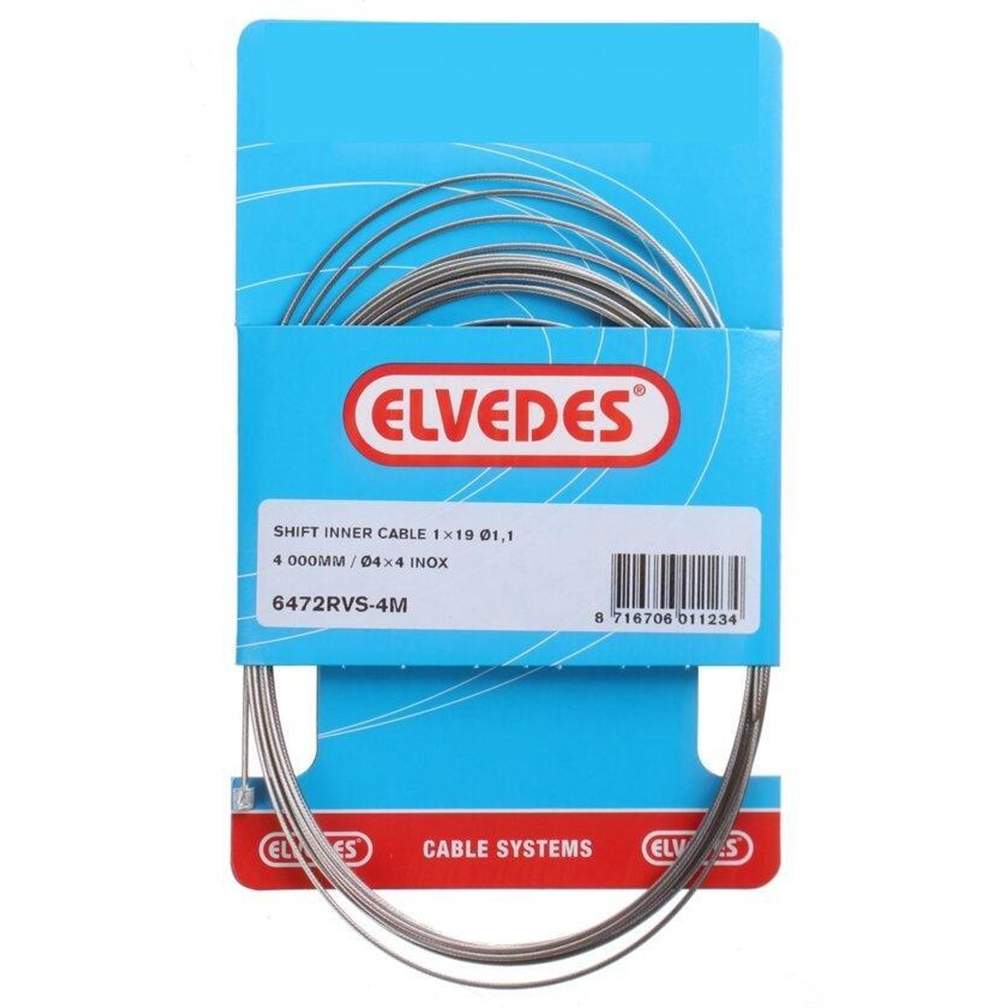 Elvedes câble intérieur de dérailleur acier inoxydable 4m 2