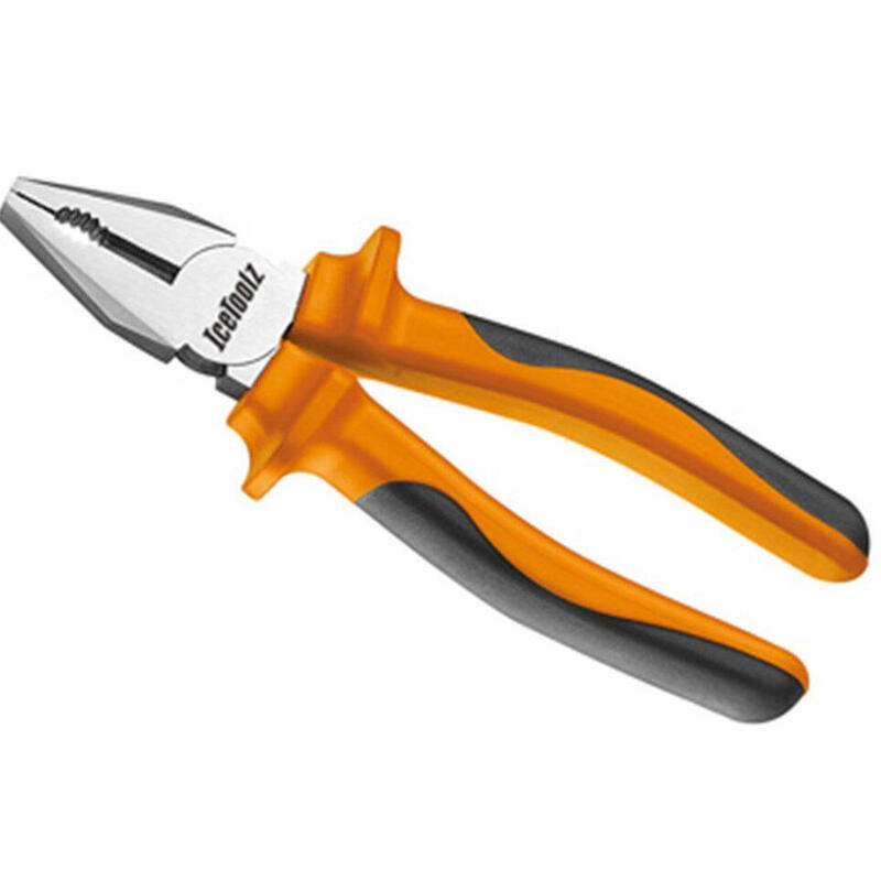 Icetoolz 28c2 combinatietang comfort grip 18cm oranje