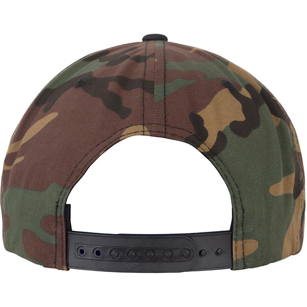 Unisex SnapbackKappe mit Tarnmuster Damen und Herren Grünes Tarnmuster/Schwarz 2/3