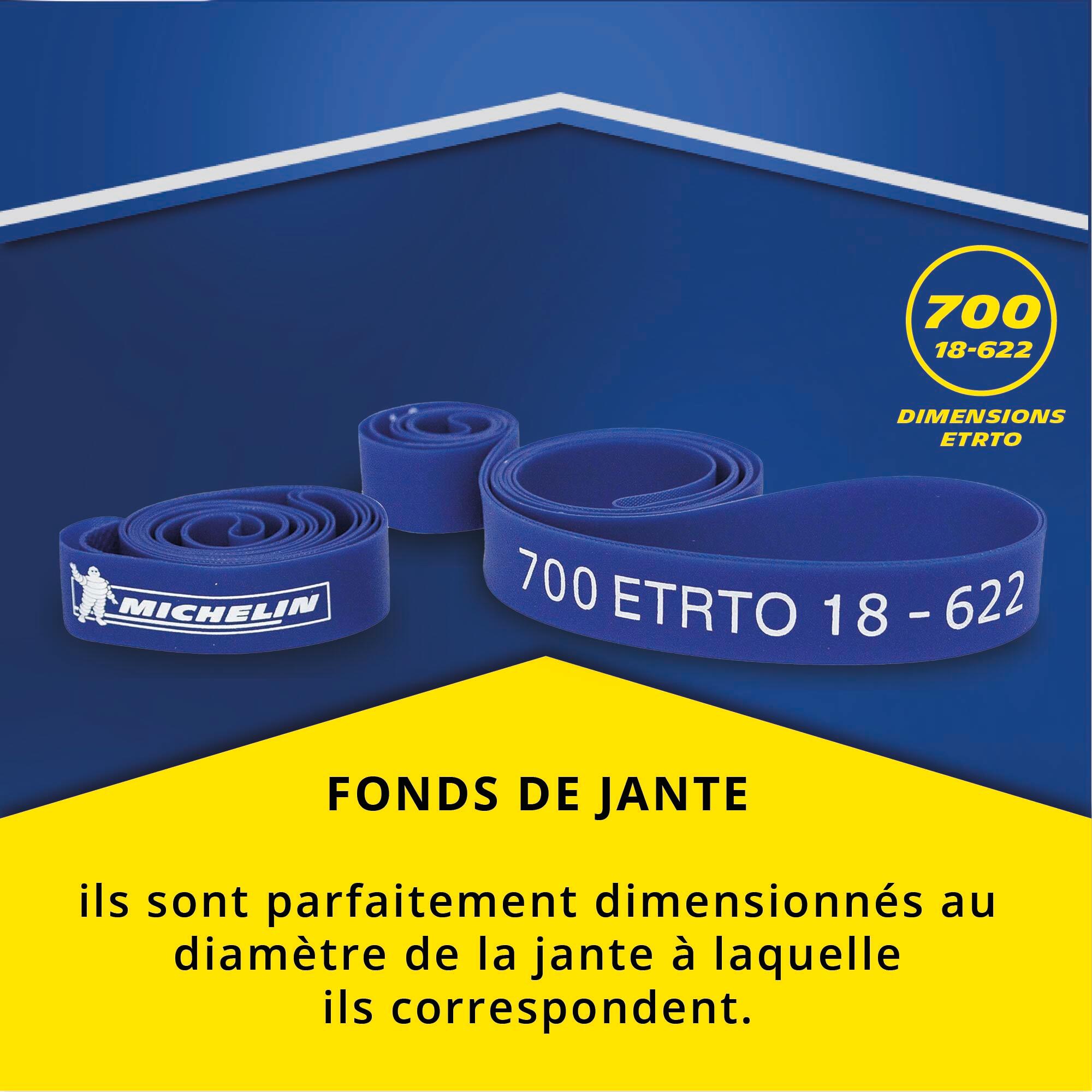 Paire de fond de jante 700 MICHELIN (18-622) 3/4