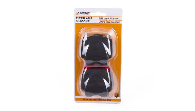Kit d'éclairage vélo LED silicone - rouge et blanc - étanche 4/4
