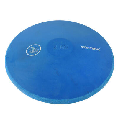 Trainingsdiskus Gummi Outdoor 2 kg Leichtathletik Unisex Blau