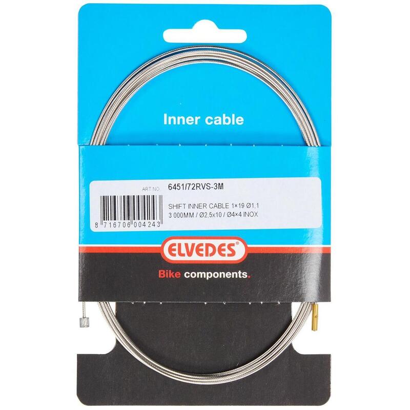 Elvedes câble intérieur de dérailleur acier inoxydable 3m 2