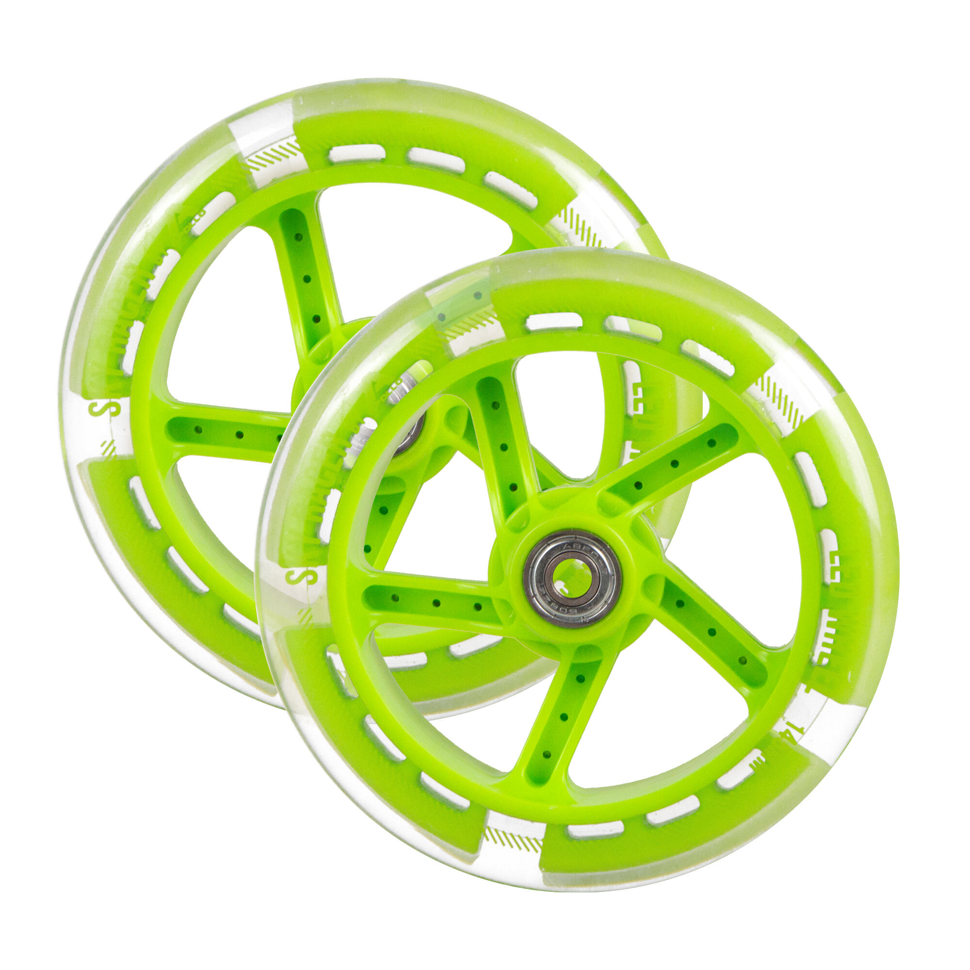 Apollo - Roue De Trottinette Adulte 145mm Pro Abec 7 Avec Led - Roue - Vert - 145 Mm - Decathlon