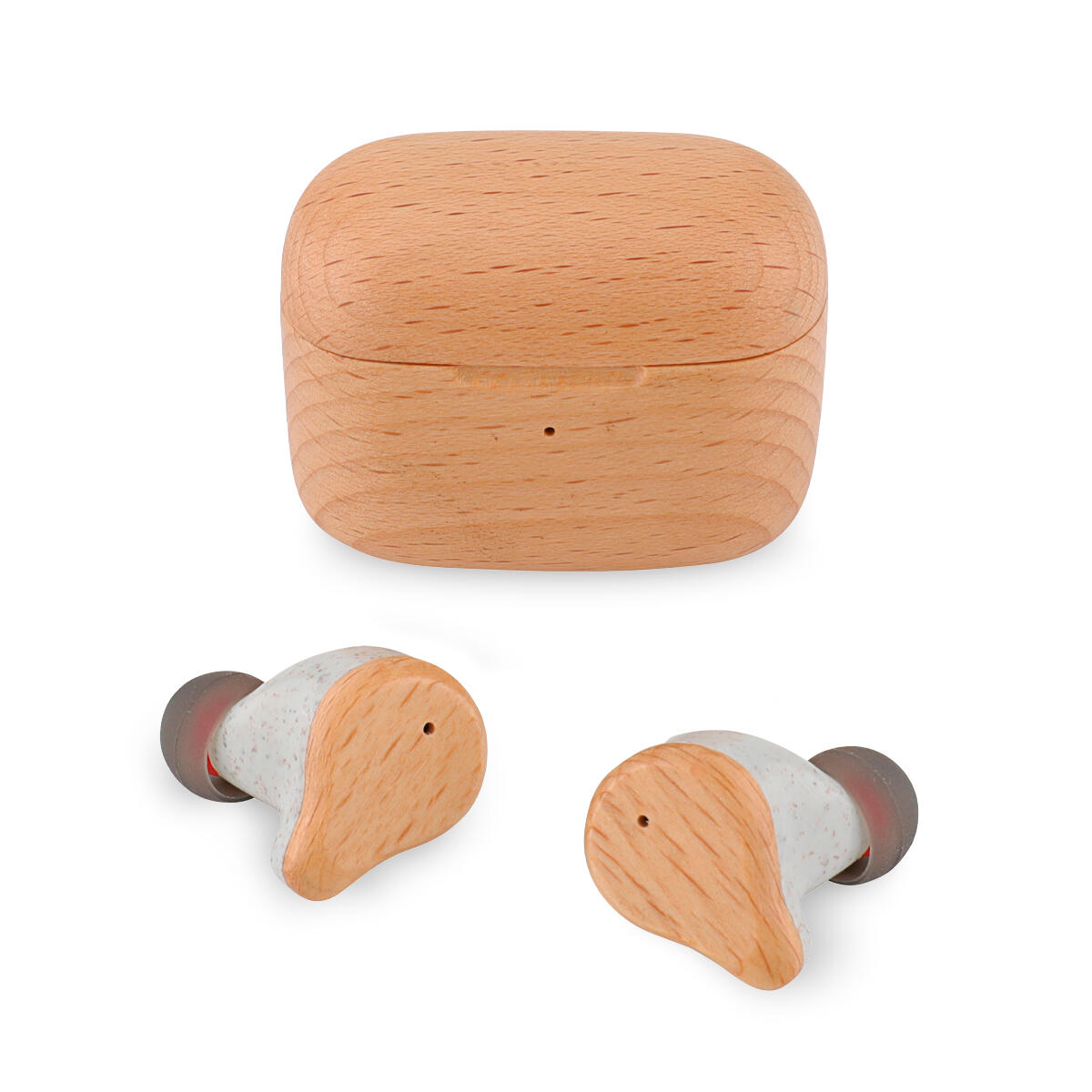 PRIXTON Écouteurs TWS163 - Bluetooth - Technologie ENC et HiFi - Bois 4/7