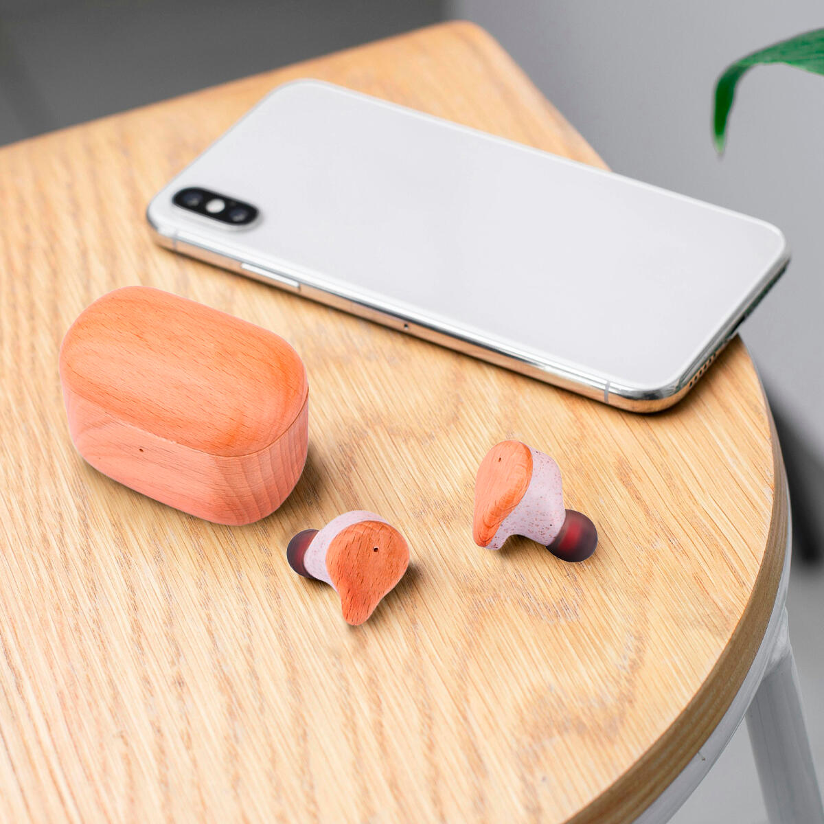 PRIXTON Écouteurs TWS163 - Bluetooth - Technologie ENC et HiFi - Bois 6/7