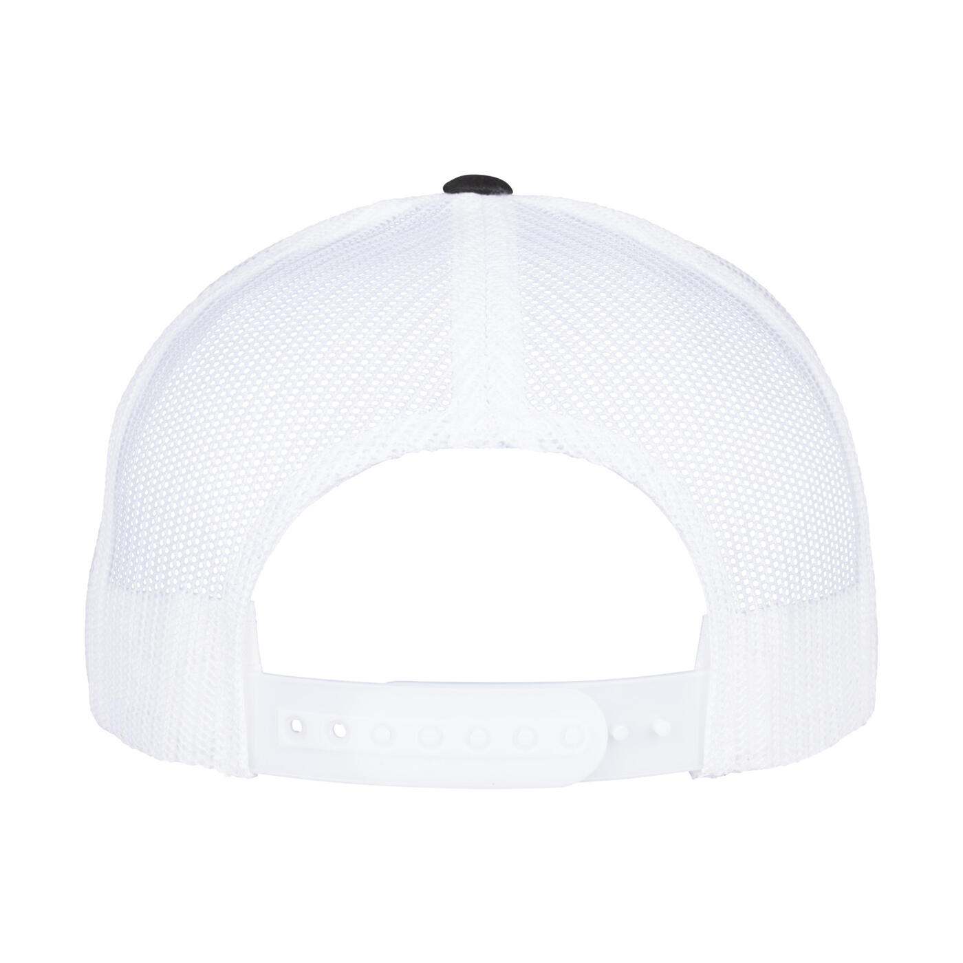 Unisex Adult Two Tone 5 Panel Trucker Cap (Black/White) 2/4