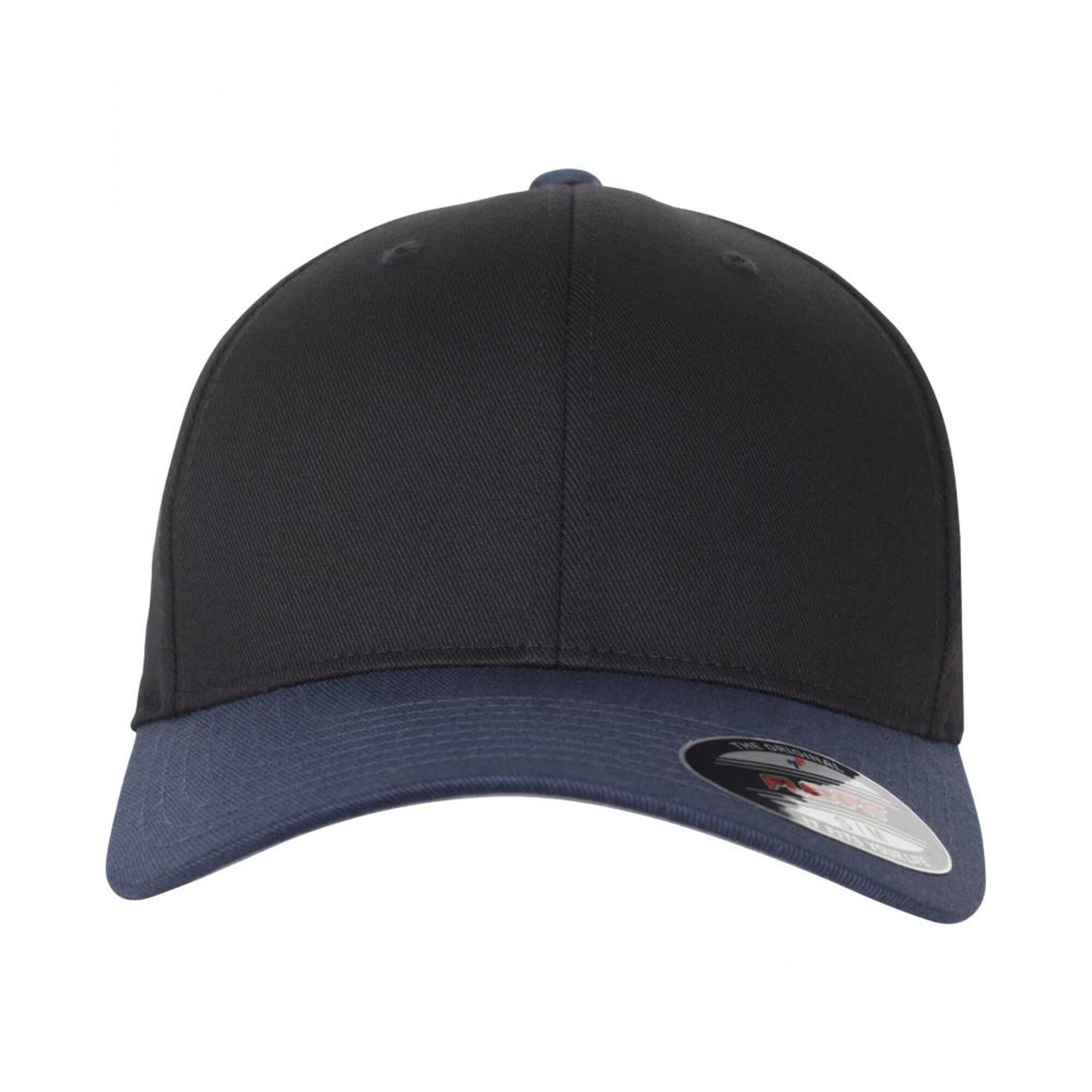 Cap Due Toni Adulto Unisex Flexfit Nero Blu Navy 4/4