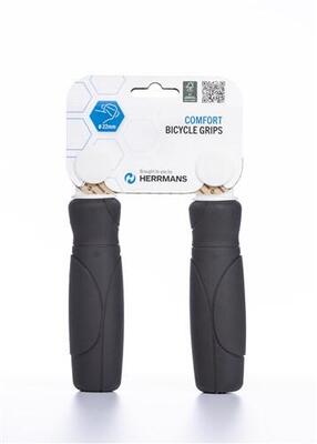 Herrmans cut 93 zwart 120mm - fiets handvat (paar)