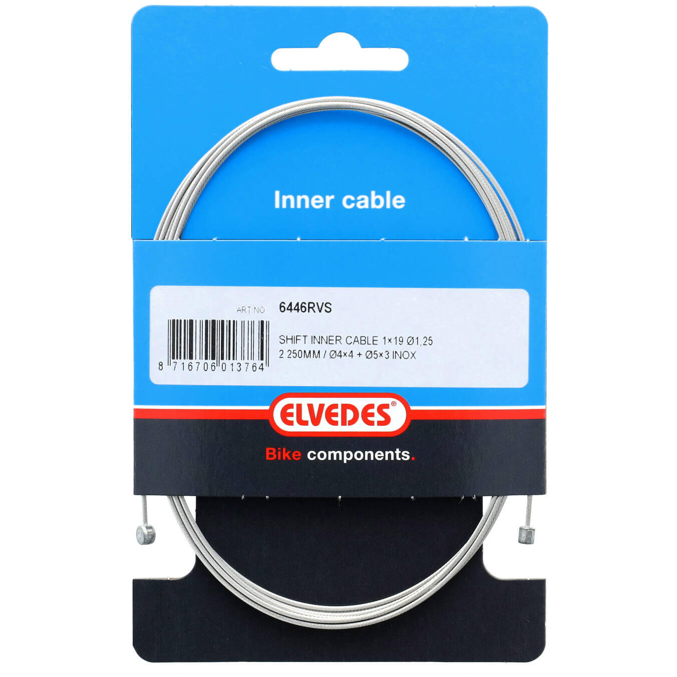 Elvedes Schakel Binnenkabel 2250 mm en acier inoxydable Ø125 mm n t-nippel 2/6
