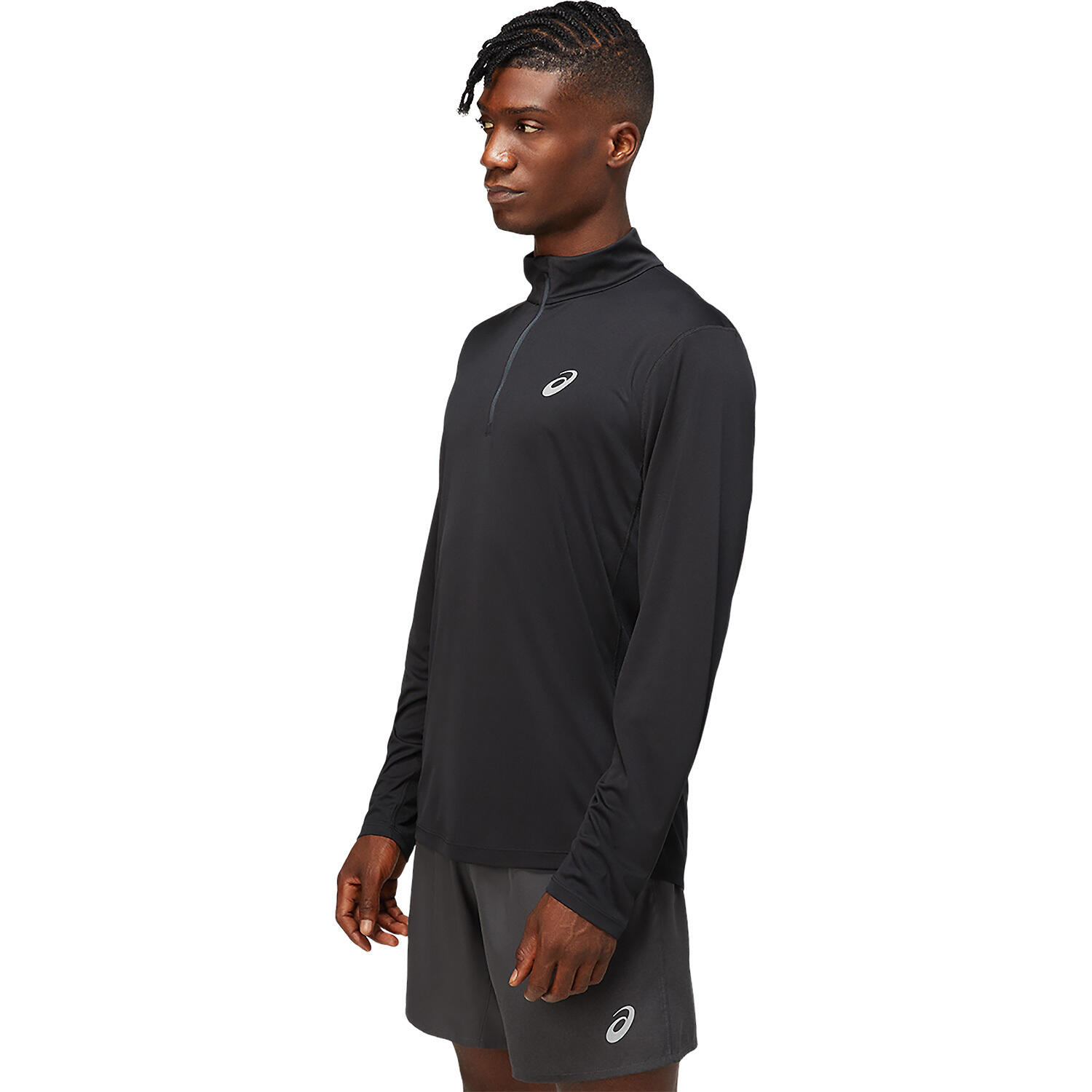 Camiseta de Manga Larga Hombre Asics Core 1/2 Negro 3/5