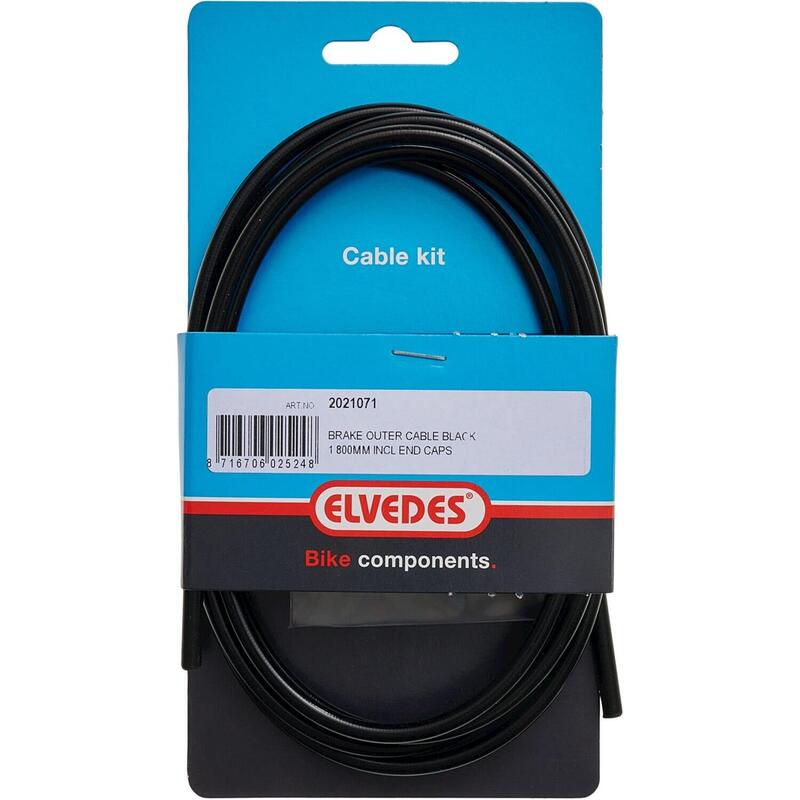 Elvedes rem Outder Cable 1,8m noir +2 Ferruessen 2021071