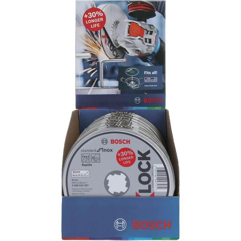 BOSCH Bosch Prof doorslijpschijf in blik recht Inox/RVS 125 mm(10)
