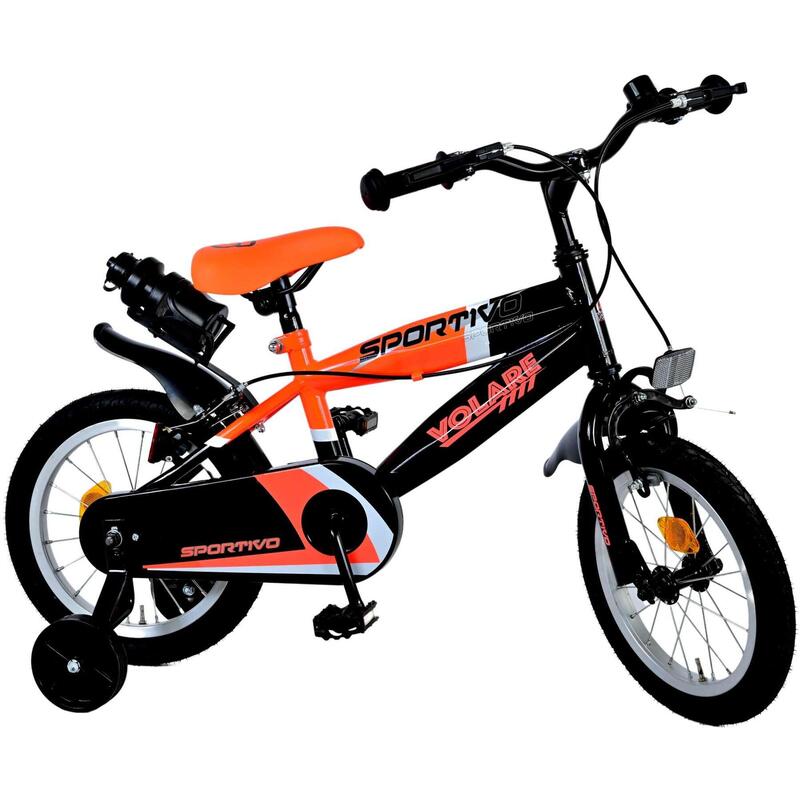 Volare Sportivo Children's Bike - Boys - 14 pouces - Neon orange Noir - deux