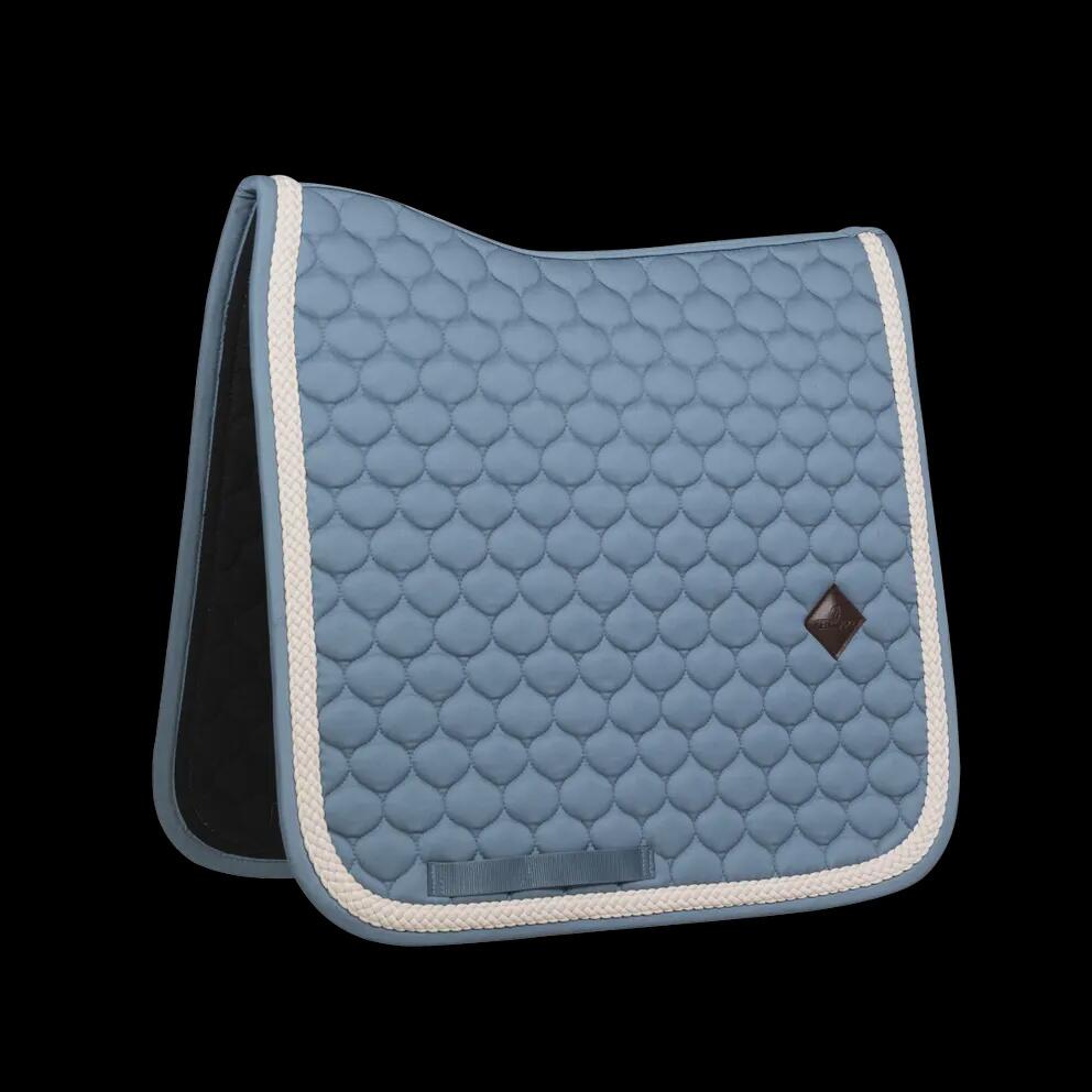 KENTUCKY HORSEWEAR Zadeldoek met gevlochten koord dressuur lichtlbauw - FULL