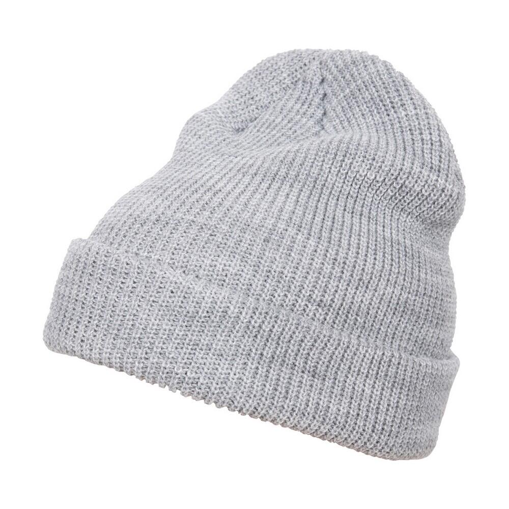 FLEXFIT Unisex Adult Knitted Long Beanie (Heather Grey)