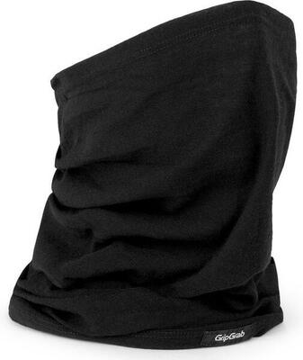 Nekwarmer merino one size unisex - multifunctional zwart