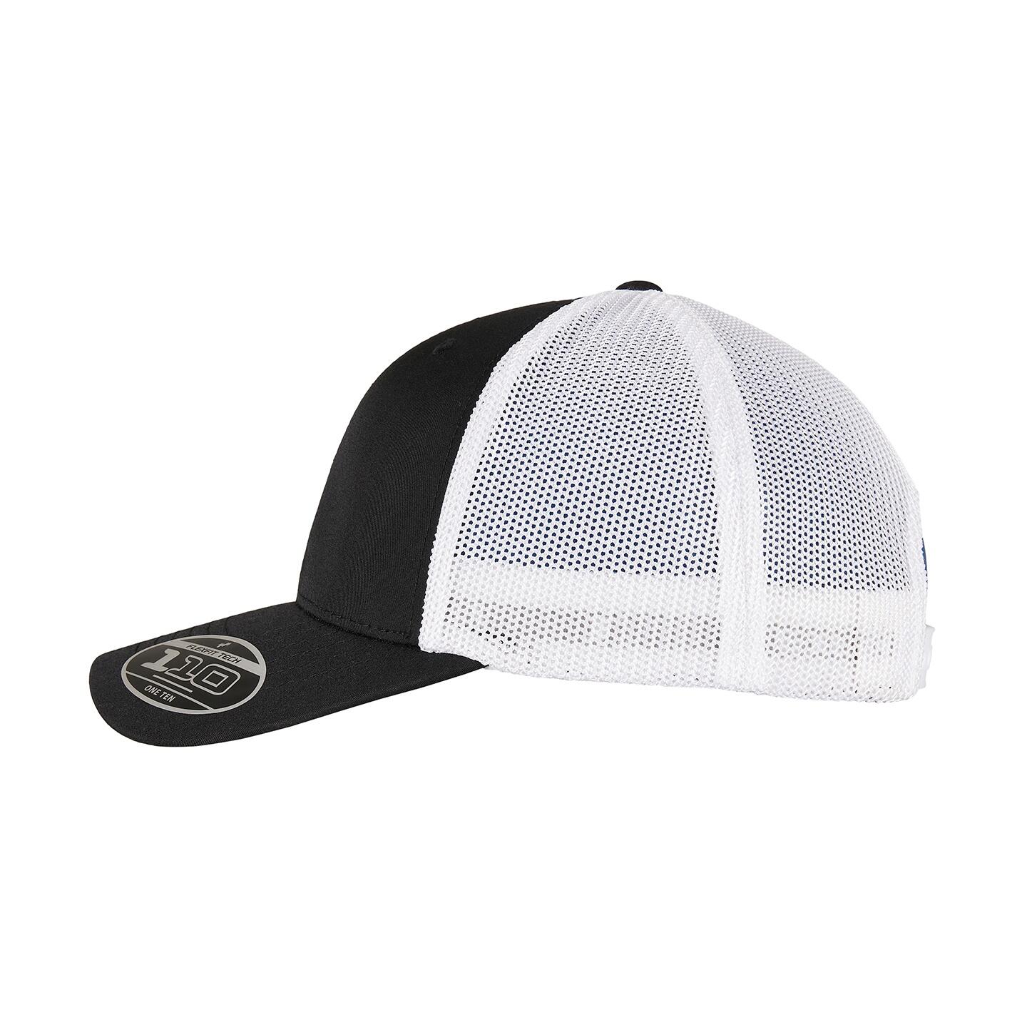 Cap Due Toni Riciclato Adulto Unisex Flexfit 110 Nero/Bianco 3/4