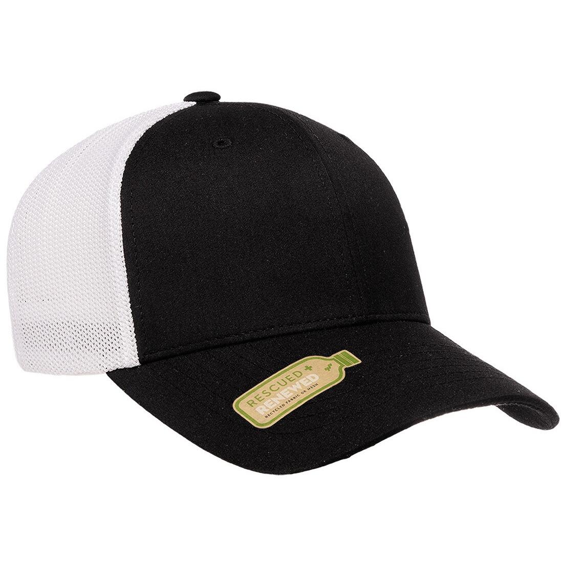 Cap Due Toni Riciclato Adulto Unisex Flexfit 110 Nero/Bianco 4/4
