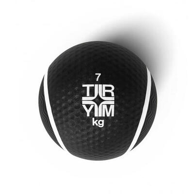 Trym medicijnbal - medicine ball - rubber - zwart - 7 kg