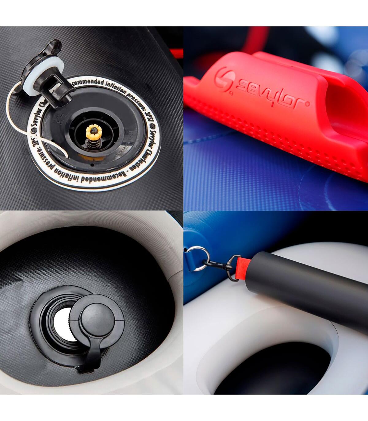 Kayak gonflable Sevylor Charleston 2 places fond Drop Stitch pack complet 5/7