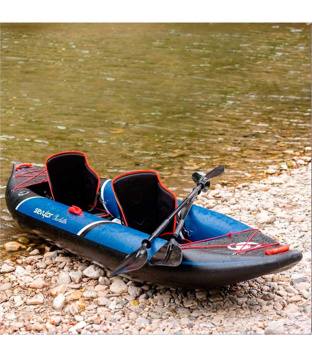 Kayak gonflable Sevylor Charleston 2 places fond Drop Stitch pack complet 7/7