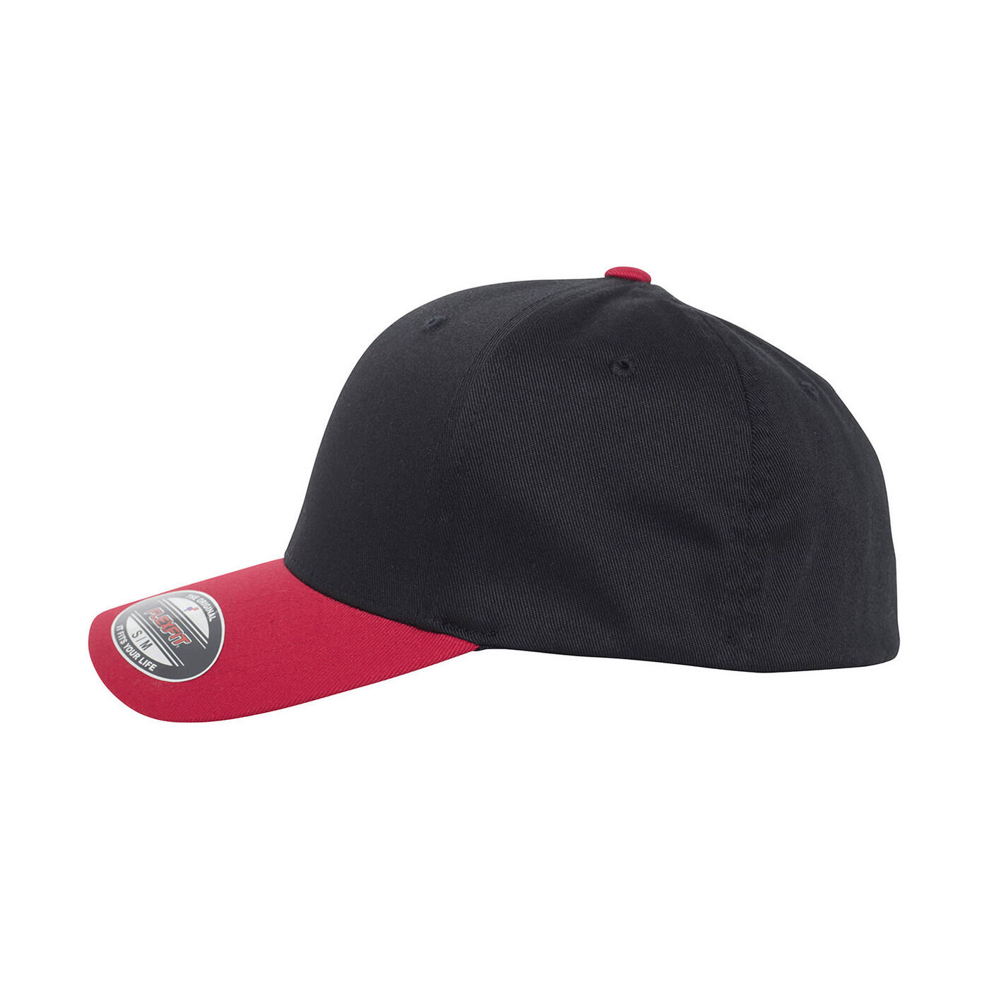 Zweifarbig Kappe für HerrenDamen Unisex Damen und Herren Schwarz/Rot 3/3