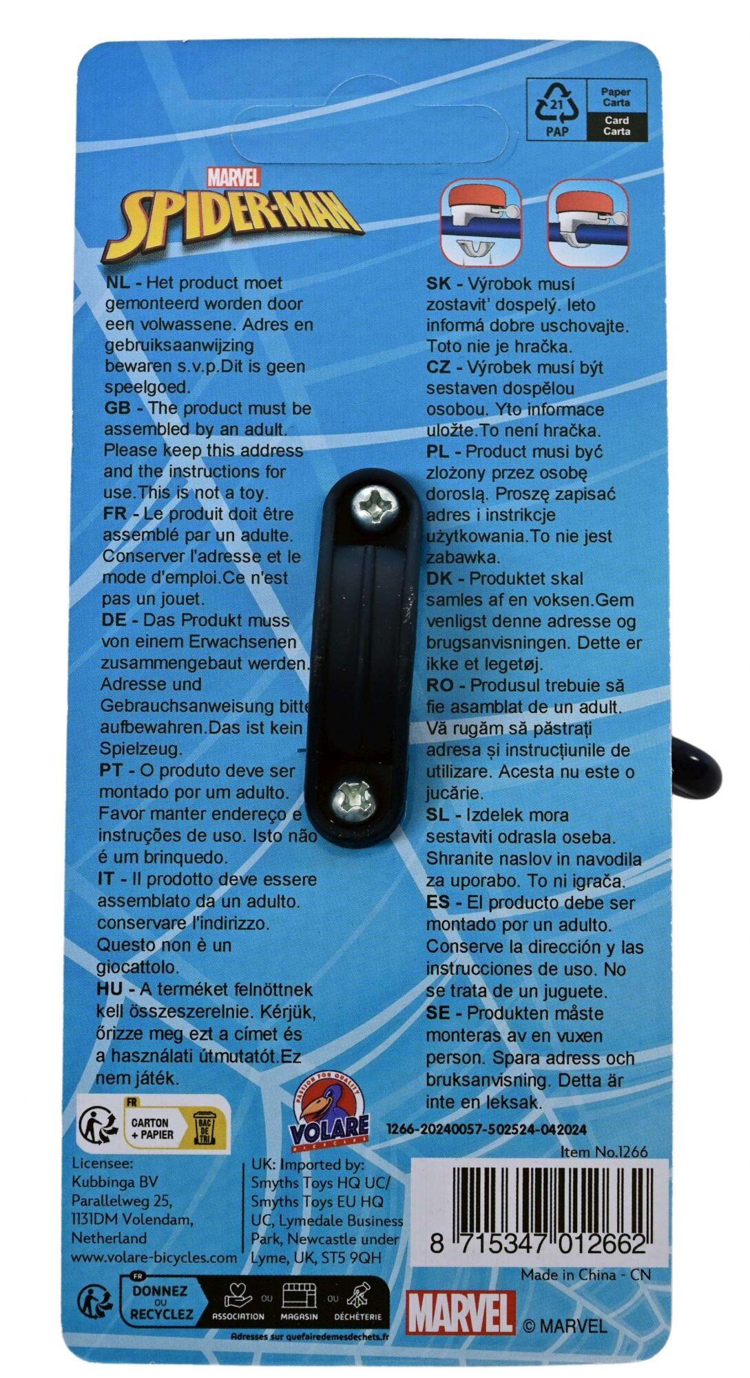 Cloche de Vélo Spiderman pour Garçons - Rouge - Parfaite pour les Aventures 3/5
