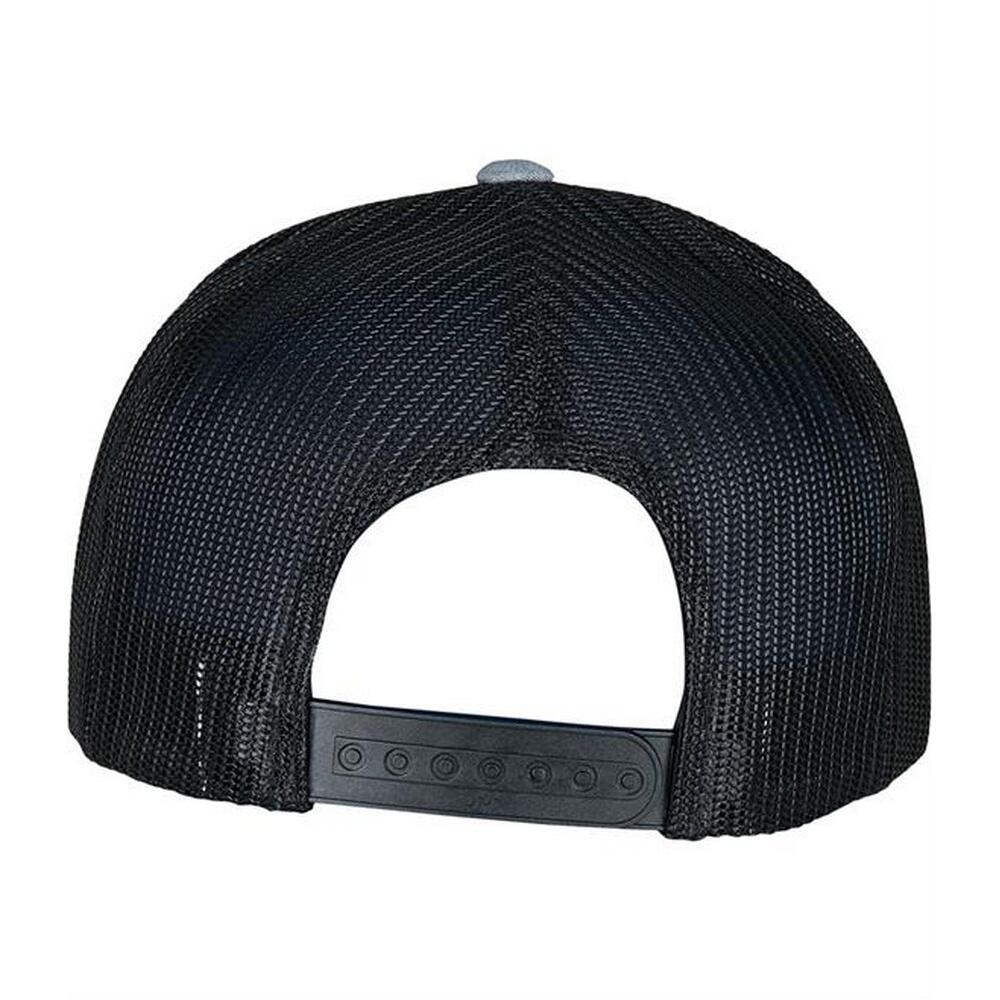 Cappellino Da Camionista Due Toni Adulto Unisex Flexfit Grigio Antracite Blu 2/2