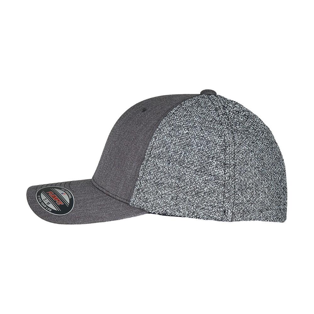 Unisex Adult Melange Trucker Cap (Black/Grey) 3/4