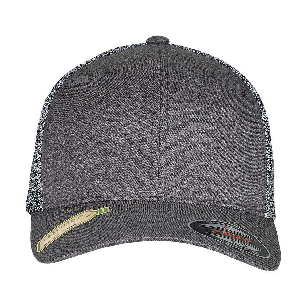 Unisex Adult Melange Trucker Cap (Black/Grey) 4/4