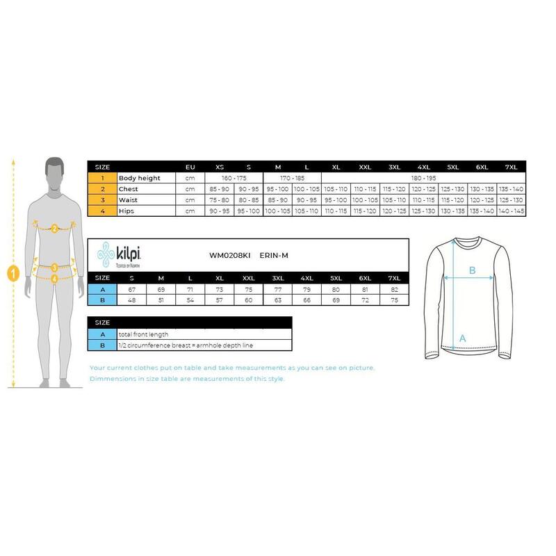 Bluza functionala KILPI Erin, Albastru Inchis, Barbati