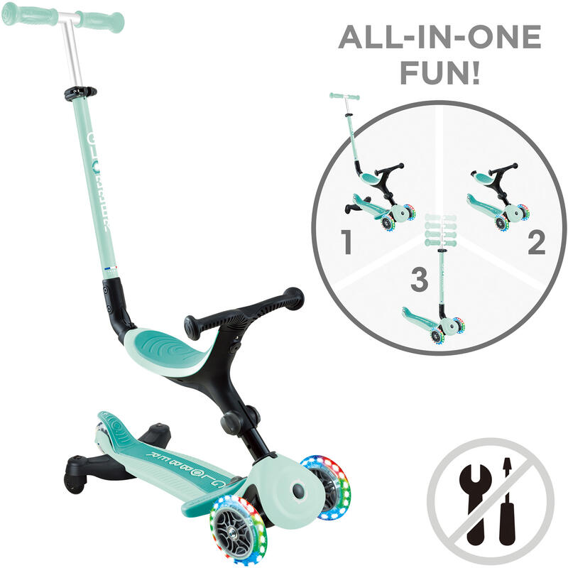 Scooter Laufrad / Dreirad  GO UP Active Lights 360°  Mint Dark Mint