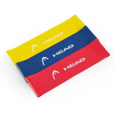 Fasce elastiche mini band in lattice 3 pezzi per 3 diversi livelli di resistenza