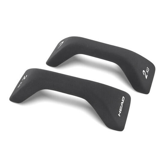Coppia di manubri push-up da 2 kg grigi