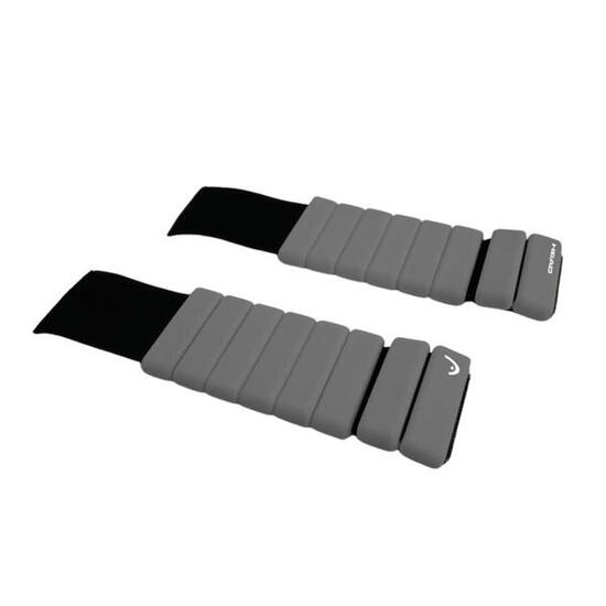 Coppia di cavigliere/polsiere da 1 kg grigie