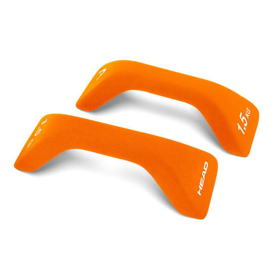Coppia di manubri push-up da 15 kg arancioni