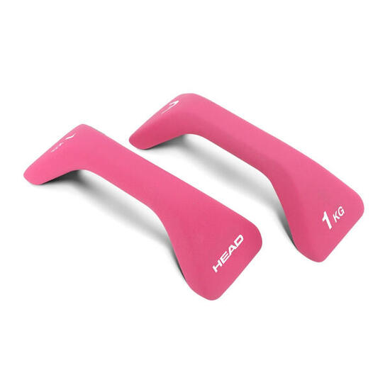 Coppia di manubri push-up da 1 kg rosa